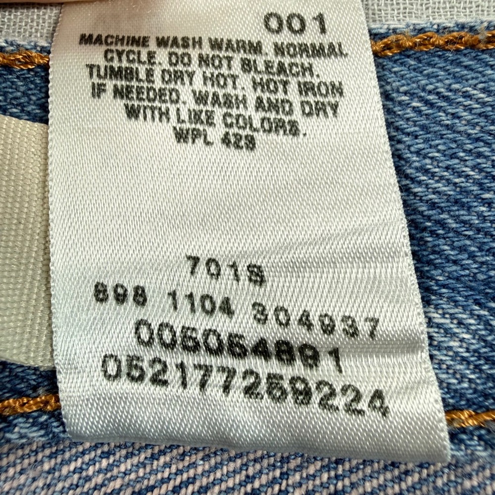 Levis 505 Jeans Men 38x34 (38x32) Regular Fit Light Wash Denim Y2K Gorpcore READ - Picture 7 of 9